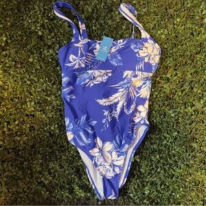 Blue Floral Swimsuit
